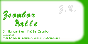 zsombor malle business card